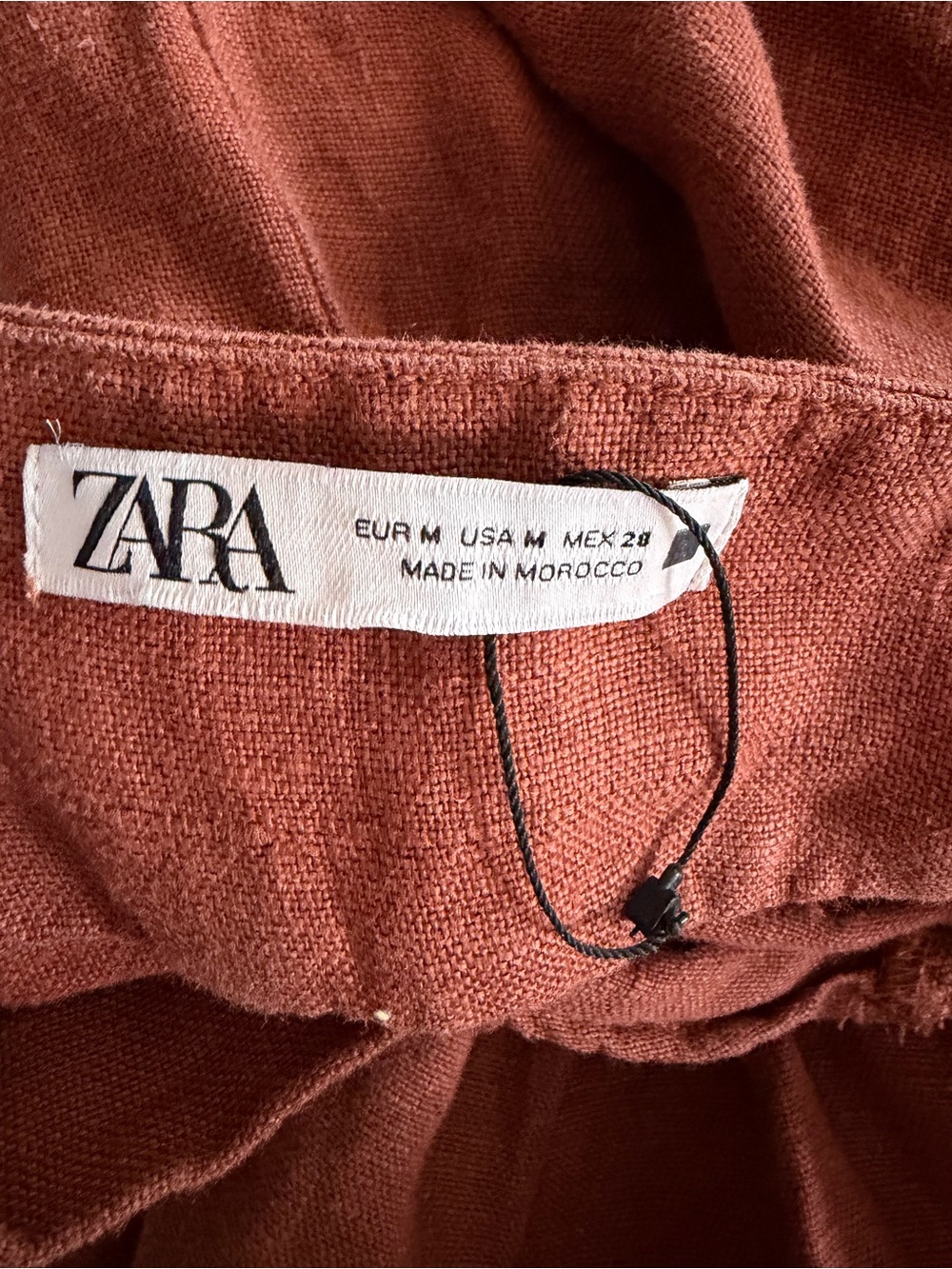 Zara Linen Midi Gold Detail - Picture 12 of 13